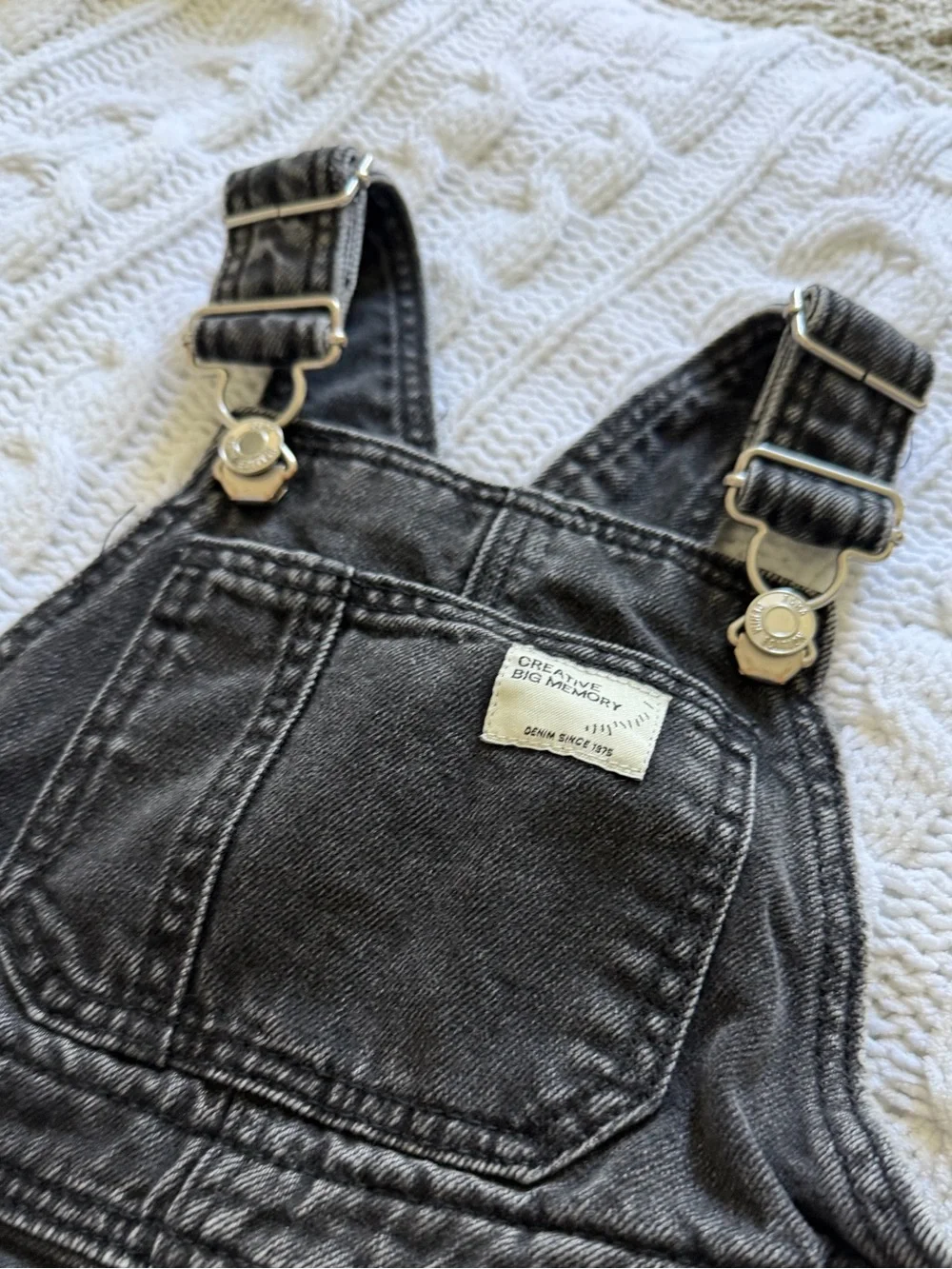Zara - Black Kids Denim Overalls